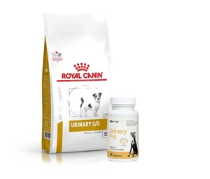 ROYAL CANIN Urinary S/O USD 20 Mažas šuo 1,5kg + LAB-V Urinary Dog - Pagalba šunims sergant šlapimo takų infekcija 45 kapsulės