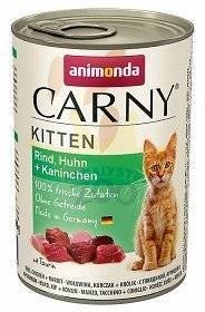 ANIMONDA Carny Kitten skonis: jautiena, vištiena ir triušiena 400g 