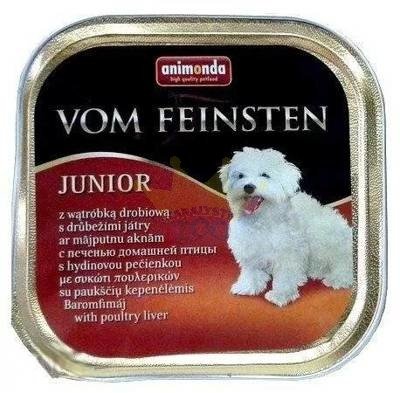 ANIMONDA Dog Vom Feinsten Junior skonis: vištienos kepenėlės 150g x22