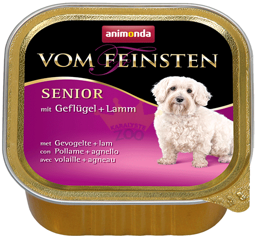 ANIMONDA Dog Vom Feinsten Senior skonis: paukštiena su ėriena 22x150g