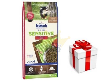 Bosch Sensitive Lamb & Rice, aviena ir ryžiai (naujas receptas) 15kg + STAIGMENA ŠUNUI