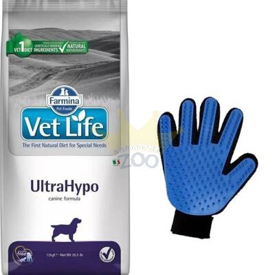FARMINA Vet Life Dog Ultrahypo 12kg + nemokama šukavimo pirštinė + nemokama šukavimo pirštinė