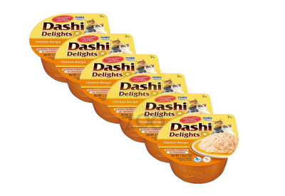 Inaba DASHI papildomas kačių maistas - vištienos skonio sultinys 6x70 g 