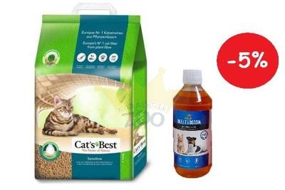JRS Cats Best Sensitive 20l / 7,2kg + LAB V Lašišų aliejus šunims ir katėms 250ml