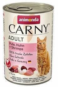ANIMONDA Cat Carny Adult skonis: jautiena, kalakutiena ir krevetės 6x400g 