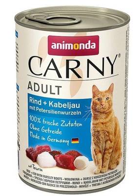 ANIMONDA Cat Carny Adult skonis: su jautiena, menke ir petražolėmis 400g 