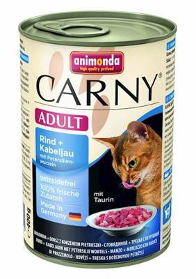 ANIMONDA Cat Carny Adult skonis: su jautiena, menke ir petražolėmis 400g 