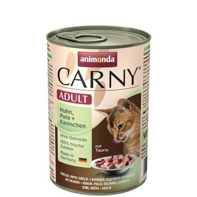 ANIMONDA Cat Carny Adult skonis: vištiena, kalakutiena, triušiena 400g x6 