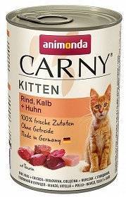 ANIMONDA Cat Carny Kitten skonis: jautienos, veršienos ir paukštienos 400g 