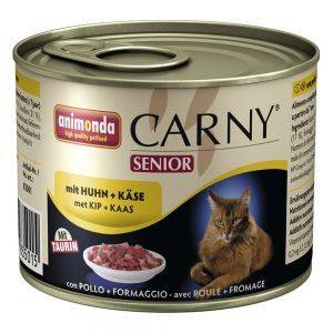 ANIMONDA Cat Carny Senior  skonis: vištiena su sūriu 200g x12