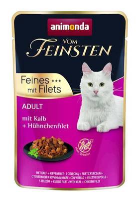 ANIMONDA Cat Vom Feinsten Adult veršienos + vištienos filė 85g paketėlis