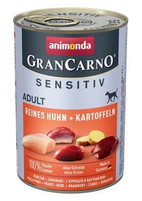 ANIMONDA GranCarno Sensitiv Adult Dog skonis: vištiena + bulvės 400g