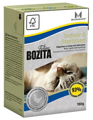 BOZITA Feline Indoor Sterilised 3x190g