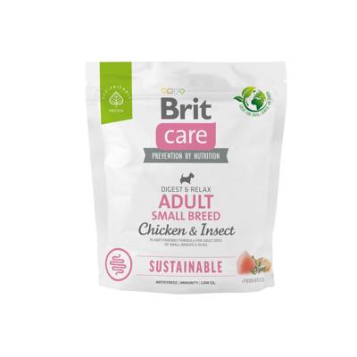 BRIT CARE Dog Sustainable Adult Small Breed Chicken & Insect 1kg
