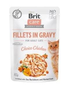 Brit Care Cat konservai katėms Fillets in Gravy Choice Chicken 85 g