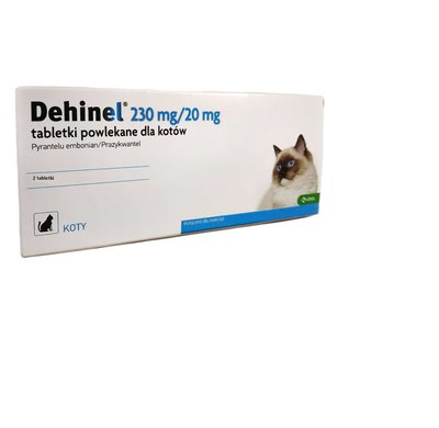 Dehinel 230 mg/20 mg tabletės katėms 2 tab.