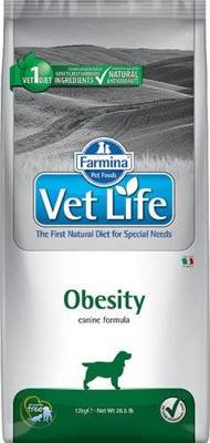 FARMINA Vet Life Šunų nutukimas 12kg + nemokama šukavimo pirštinė