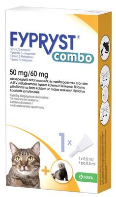 FYPRYST COMBO, 0,5 ml, užlaš. tirpalas katėms ir šeškams 1 pipetė