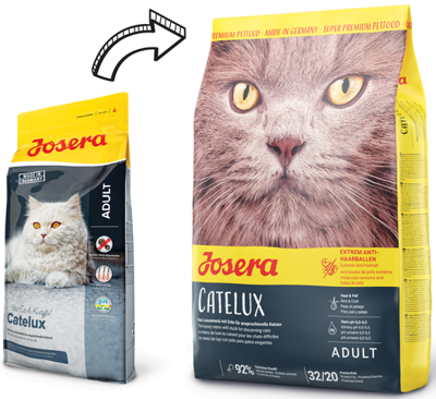 JOSERA Catelux 10kg + Staigmena katei