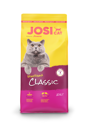 JOSERA JosiCat Classic Sterilised 10kg + LAB V Lašišų aliejus šunims ir katėms 500ml