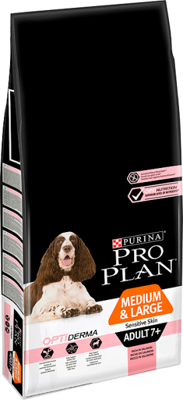 PRO PLAN Sensitive Skin vidutinių ir didelių veislių suaugusių šunų ėdalas su lašiša 14kg