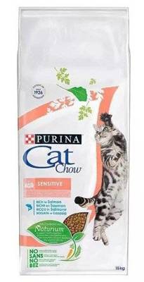 PURINA Cat Chow Sensitive maistas su lašiša 15kg