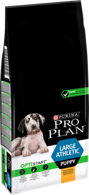 Purina Pro Plan Large Puppy Athletic Optistart, vištiena ir ryžiai 12kg