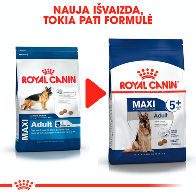 ROYAL CANIN Maxi Adult 5+ 15 kg sausas ėdalas vyresniems, 5-8 metų amžiaus, didelių veislių šunims