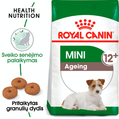 ROYAL CANIN Mini Ageing 12+ 1,5 kg sauso ėdalo brandiems vyresniems nei 12 metų amžiaus mažų veislių šunims