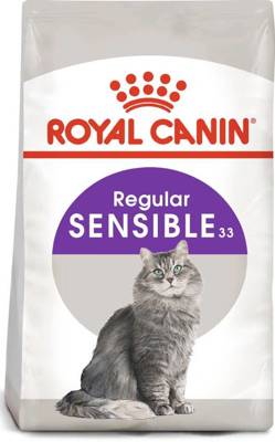 ROYAL CANIN Sensible 33 2kg sausas ėdalas suaugusioms katėms, turinčioms jautrų virškinimo traktą
