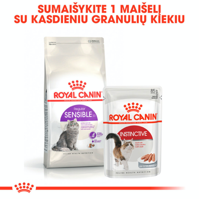 ROYAL CANIN Sensible 400g 33 sausas ėdalas suaugusioms jautraus virškinamojo trakto katėms