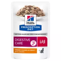 HILL'S PD Prescription Diet i/d Feline Tender Chunks in Gravy with Chicken su vištiena 85g